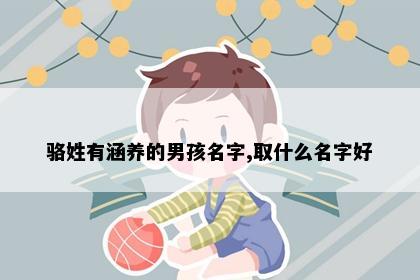 骆姓有涵养的男孩名字,取什么名字好